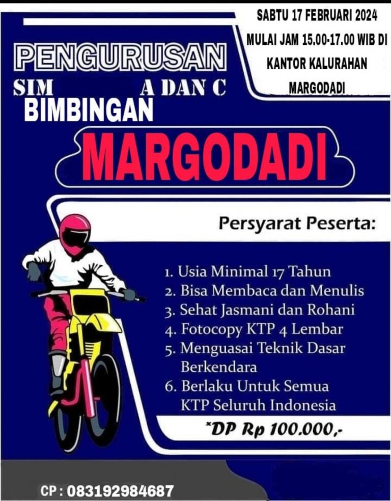 gambar_PENDAFTARAN SIM A DAN C DI KANTOR KALURAHAN MARGODADI
